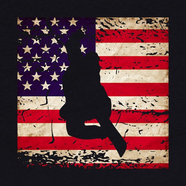 Snowboarder American Flag by 4Craig